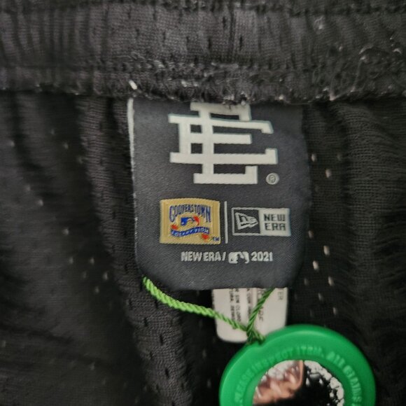 New Era x Eric Emanuel Shorts Black Miami Marlins Baseball Collab Mens Small EUC - Picture 5 of 10